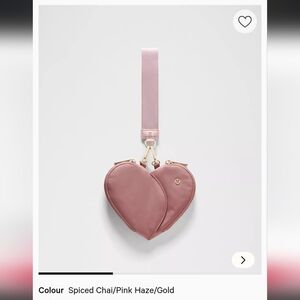 Lululemon Dual Heart Wristlet in Spiced Chai Pink Haze Gold